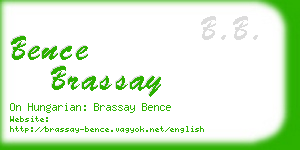 bence brassay business card